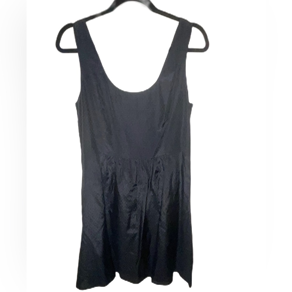 Vineyard Vines silk sleeveless black mini dress